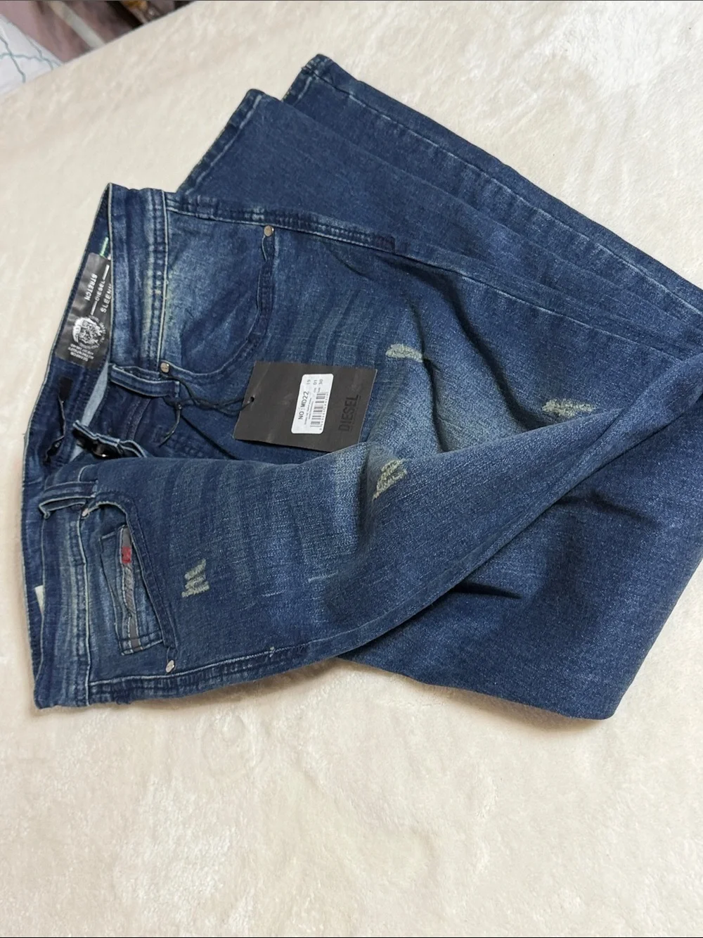 Diesel Sleenker Skinny Jeans Dark Blue 30x31 NWTS